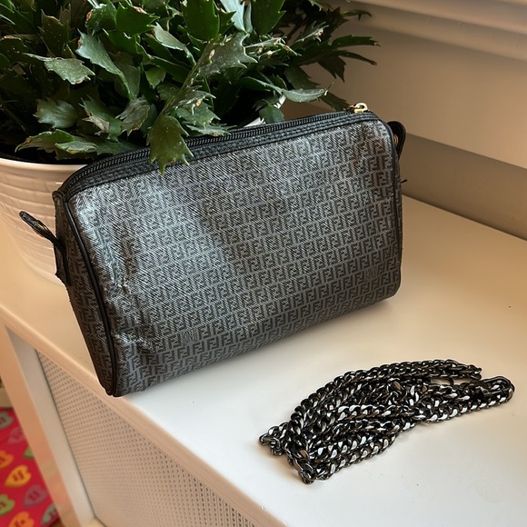 Authentic FENDI clutch with added chrome unbranded chain. - Picture 2 of 9